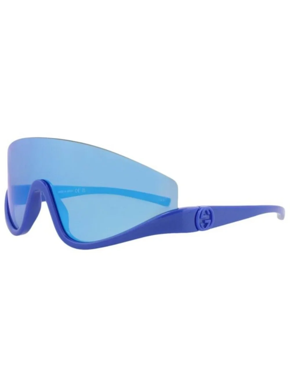 New Gucci Womens Shield/Wrap Blue Blue Blue Fashion Designer Sunglasses
